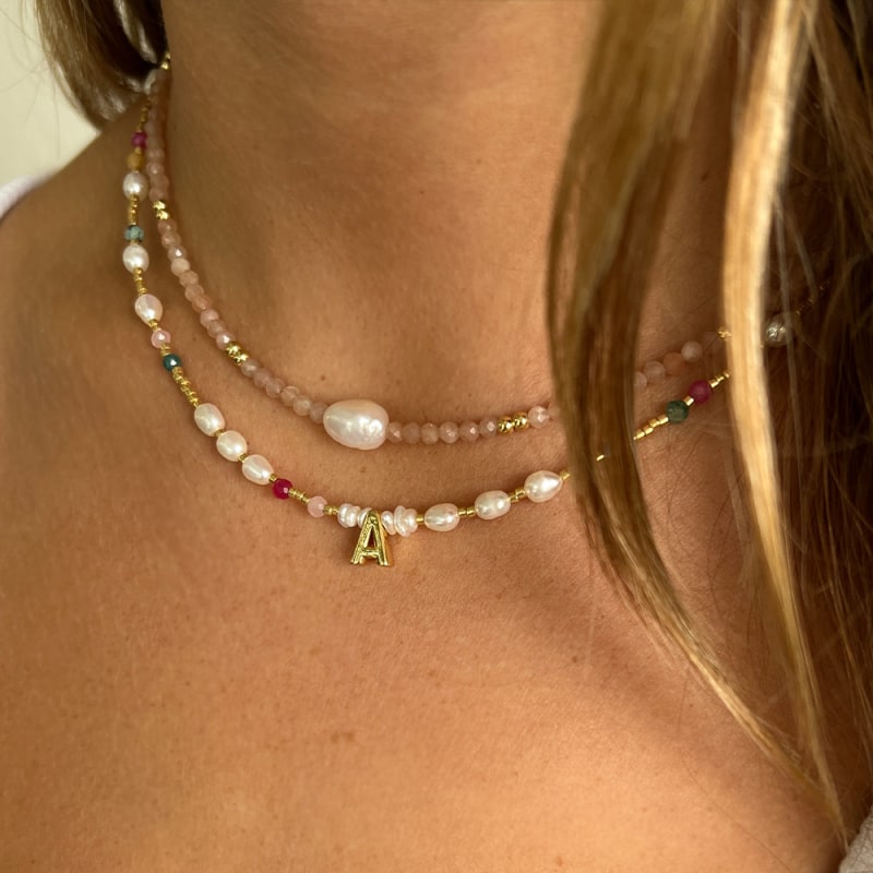 Thumbnail of Mila Gemstone & Pearl Choker image