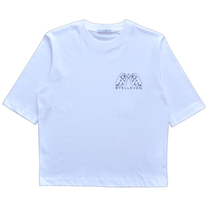 Thumbnail of By Elleven X Intangible Objects - Organic Cotton Easy Fit T-Shirt In White image