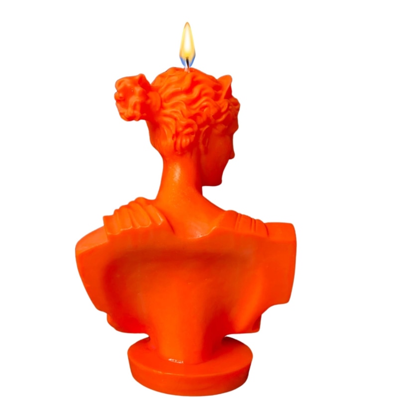 Thumbnail of Artemis Bust Candle - Neon Orange image