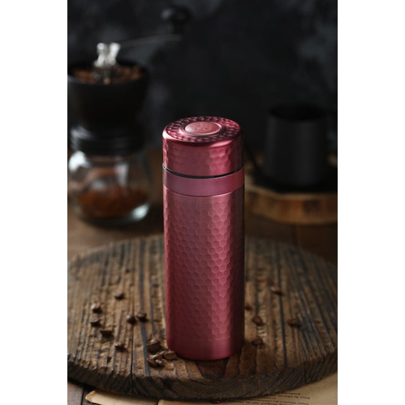Thumbnail of Harmony Stainless Steel Travel Mug With Ceramic Core - Agate Red image