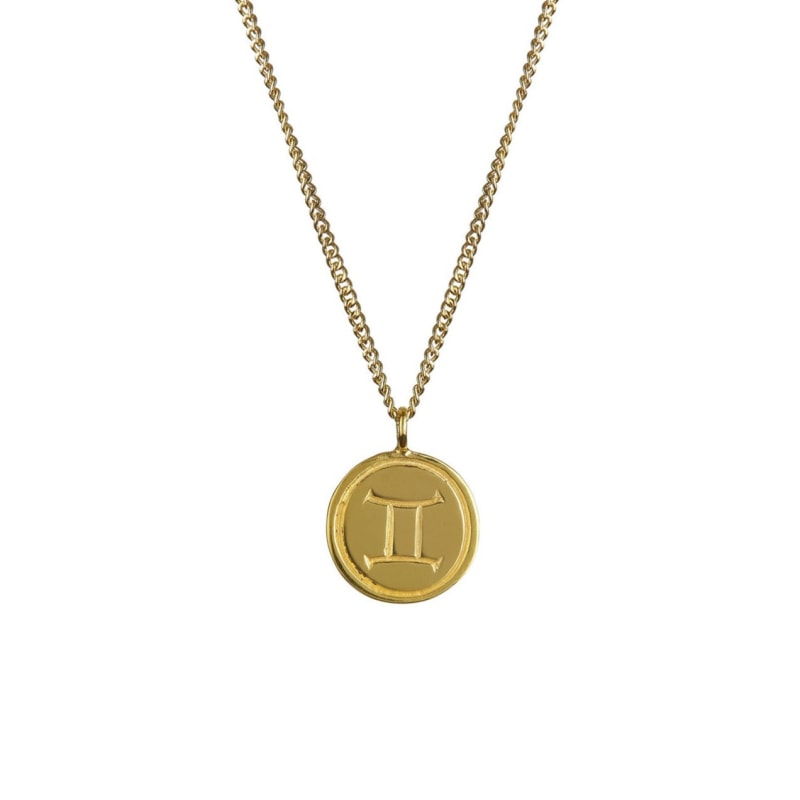 Thumbnail of Zodiac Necklace Gemini Gold image