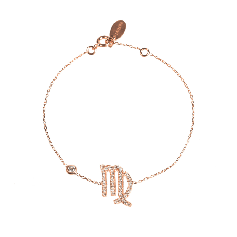 Thumbnail of Zodiac Horoscope Star Sign Bracelet Virgo Rose Gold image