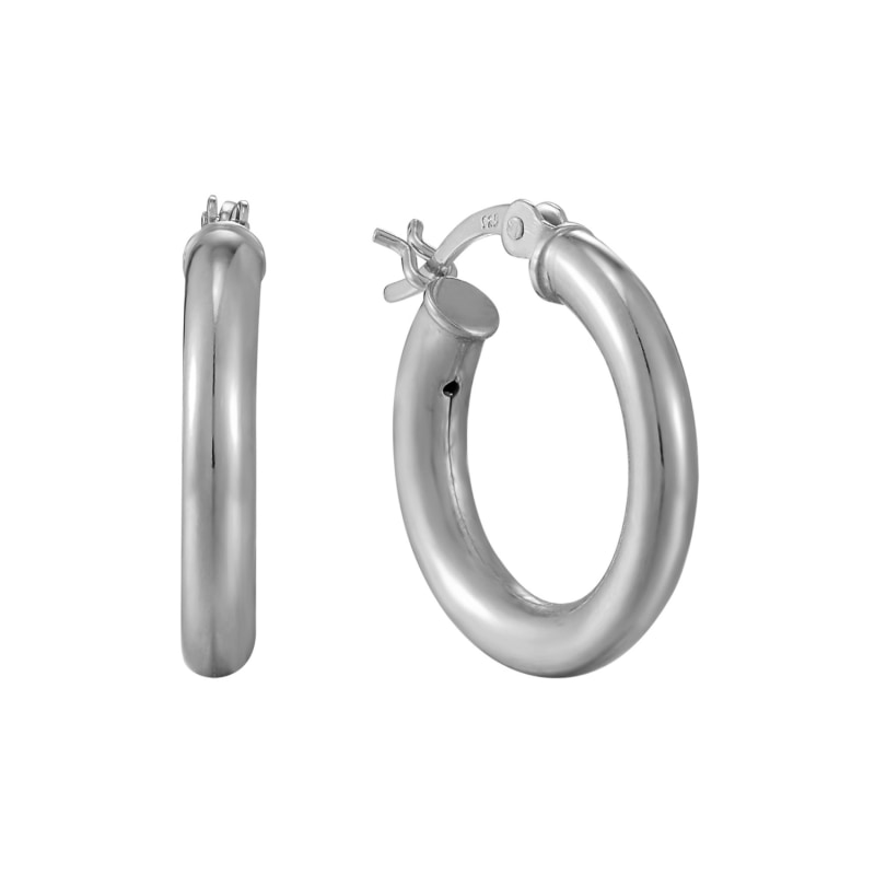 Seol + Gold sterling silver 18mm thick creole hoop earrings in