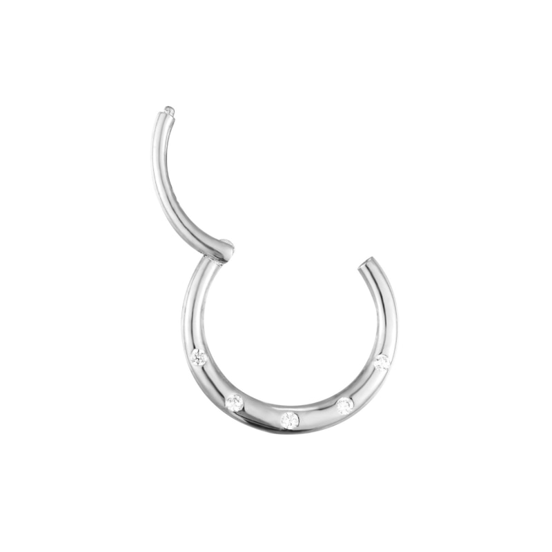 Sterling silver clicker hoop hotsell