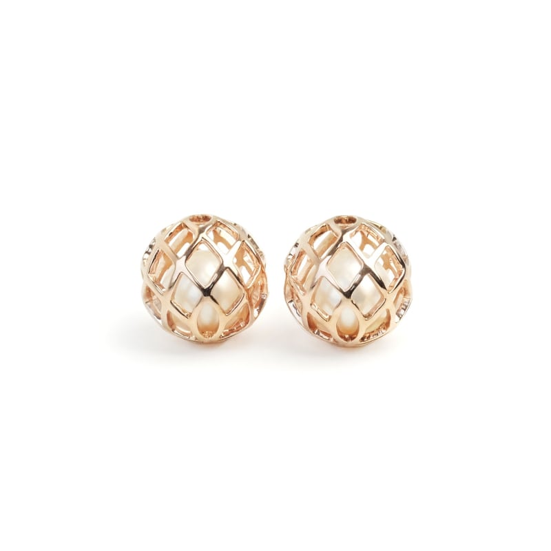 Thumbnail of Big Signature Earrings Rose Gold image