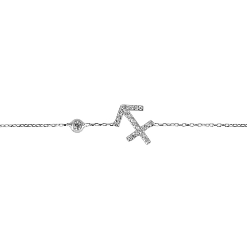 Thumbnail of Zodiac Horoscope Star Sign Bracelet Sagittarius Silver image