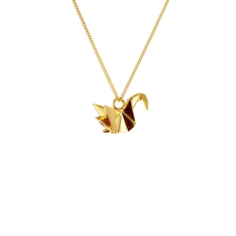 Thumbnail of Mini Swan Necklace Gold image