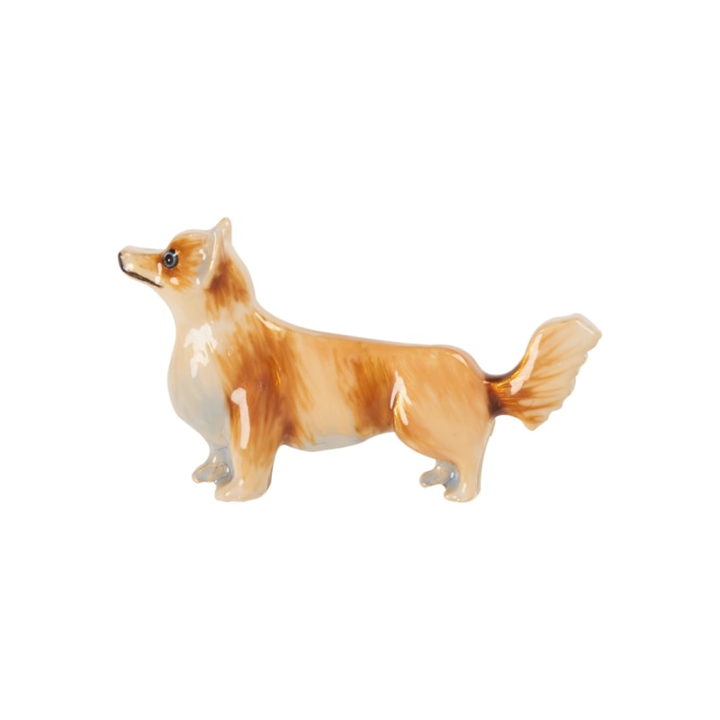 Fable Enamel Corgi Brooch Fable England Wolf Badger