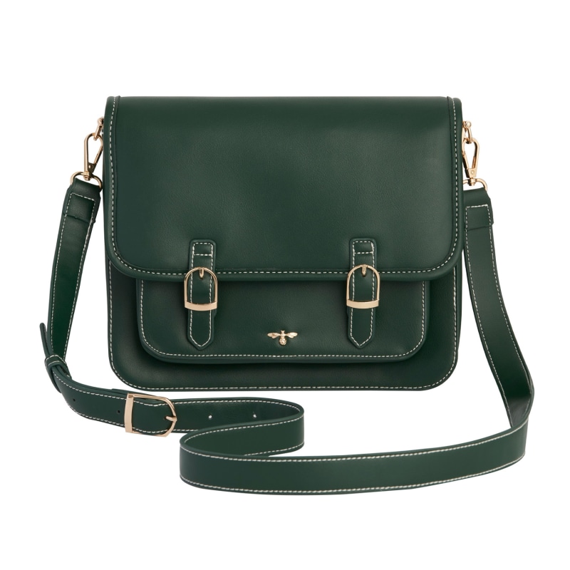 Green satchel purse sales