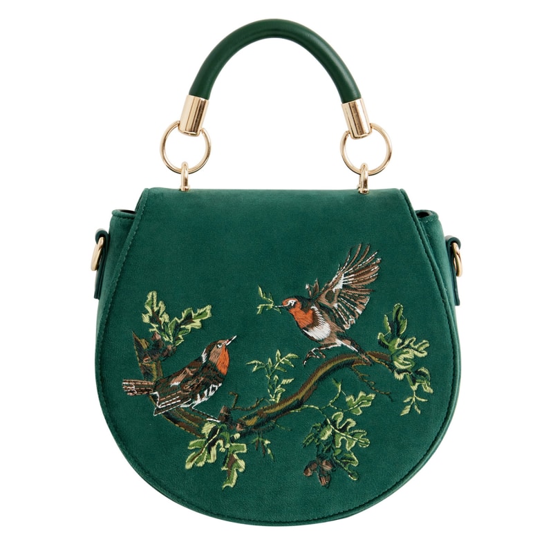 Green velvet bag best sale