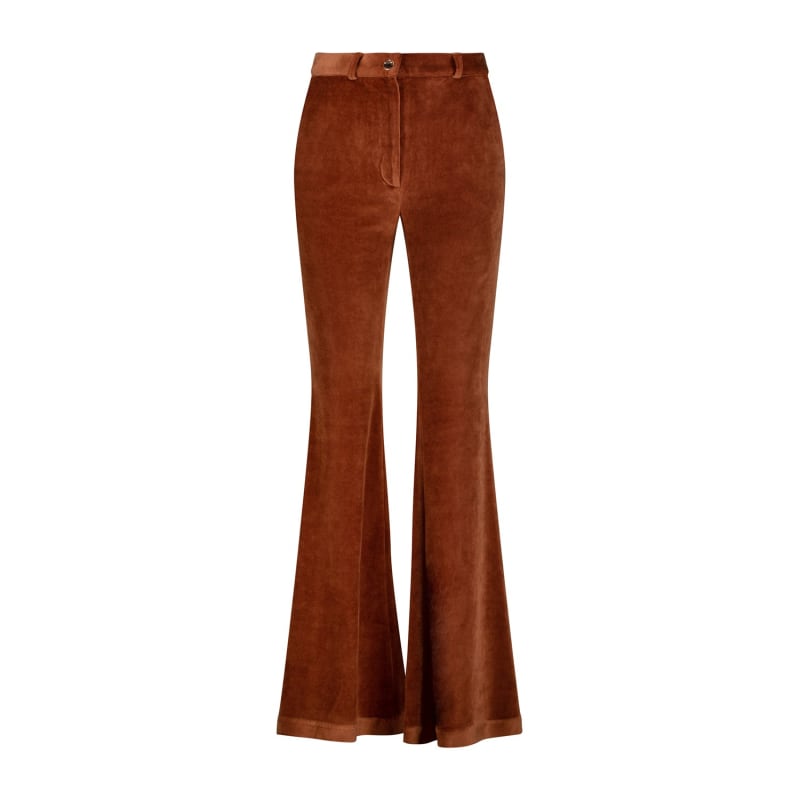 Women's Peggy Terracotta Flared Pants | Medium | Bogdar | Wolf \u0026 Badger