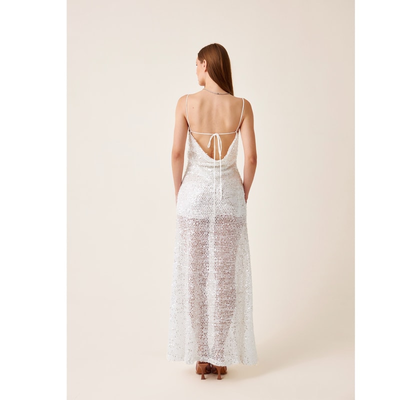 Thumbnail of Faerie Ecru White Sequin Maxi Reception Dress image