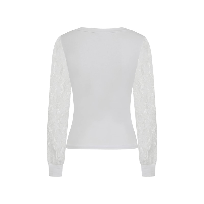 Thumbnail of White Cotton V-Neck Top image