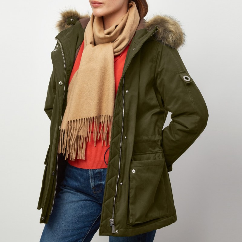 Thumbnail of Farringdon Faux Fur Parka - Green image