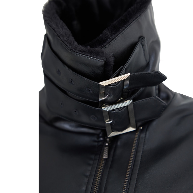 black and white double faced jacket