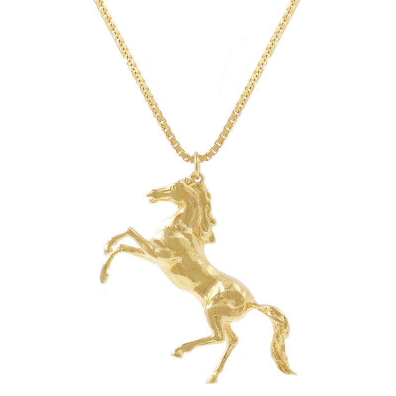 Horse Necklace Gold by Lee Renee