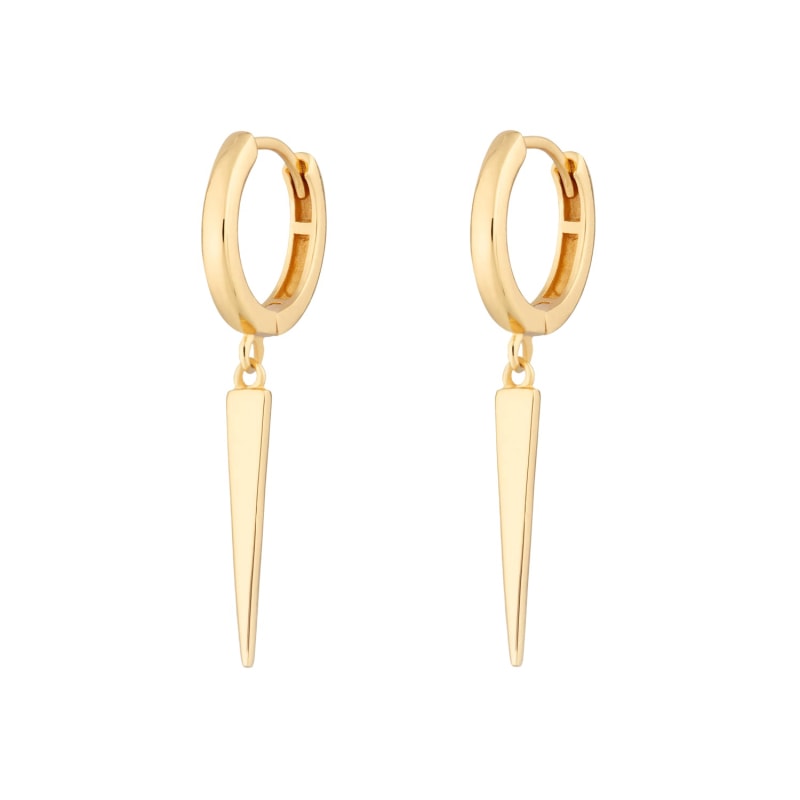 Thumbnail of Gold Spike Hoop Earrings image