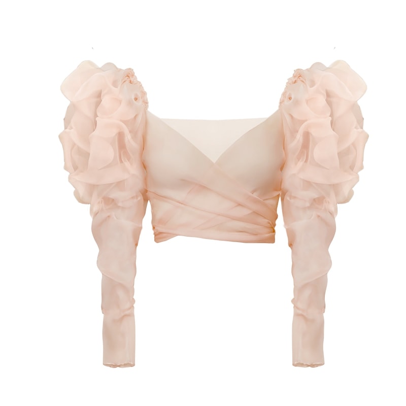 Thumbnail of Callista Organza Blouse In Seashell Blush image