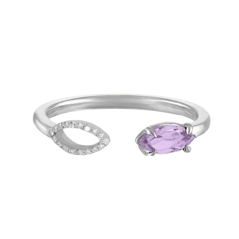 Thumbnail of Purple Amethyst & Diamond Ring image