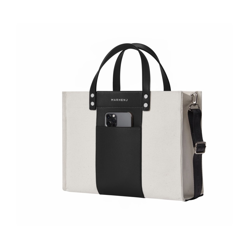 PU Shoulder Tote Bag With Inner Pouch Plain