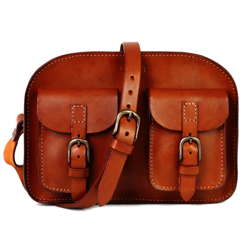 Thumbnail of Leather Crossbody In Cuoio Brown image