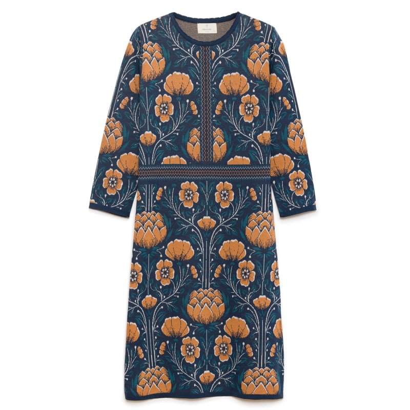 ワンピース Floral Jacquard Knitted Dress Floral Jacquard Knitted Dress