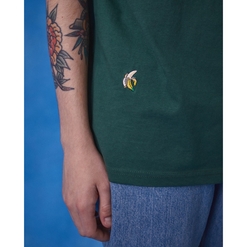 Thumbnail of Bananas Embroidered T-Shirt Bottle Green Men image