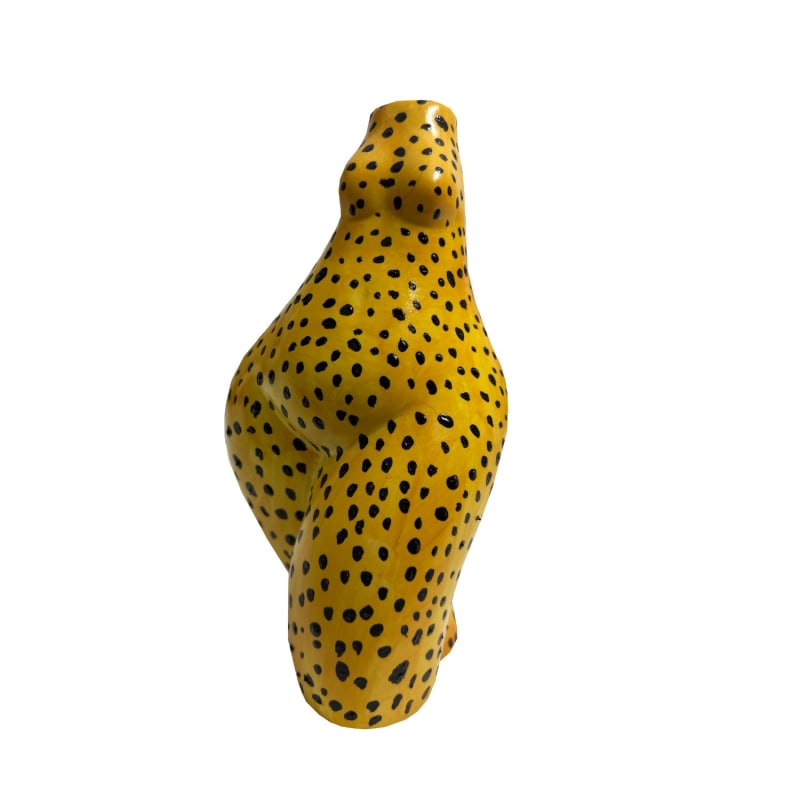 Thumbnail of Yellow Leopard Full Booty Vase image