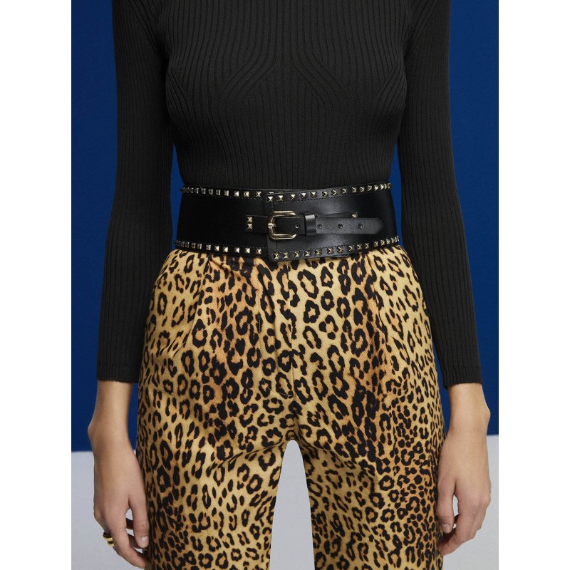 Thumbnail of Nocturne Leopard Print Slouchy Pants image