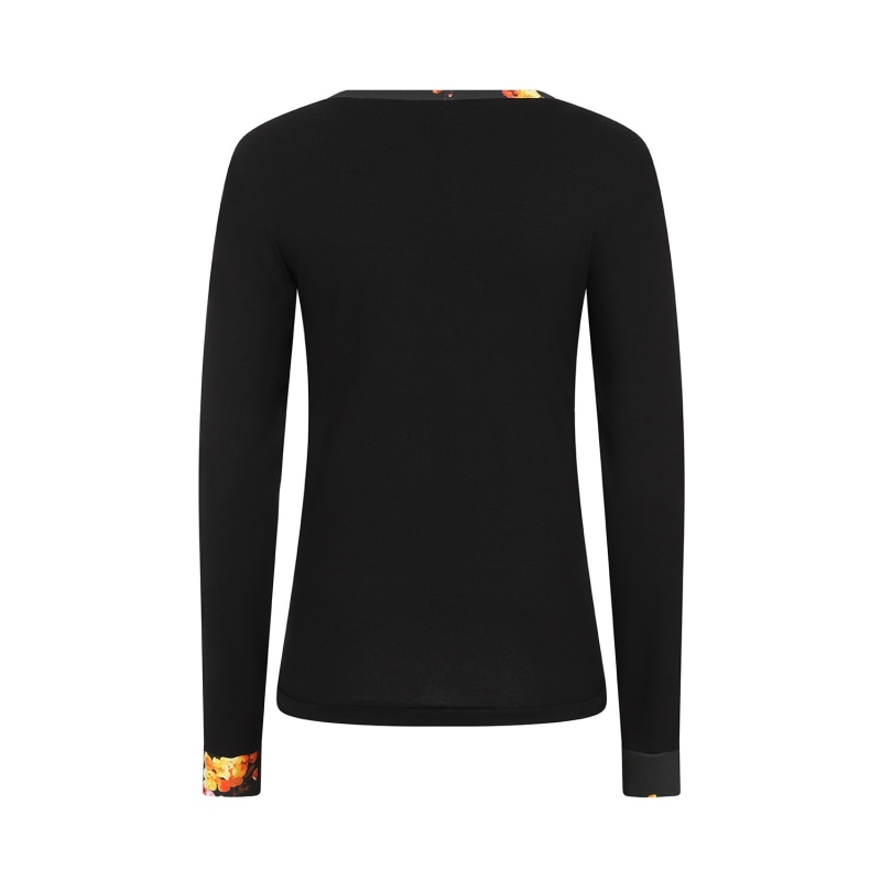 Thumbnail of Black Long Sleeve Cotton Top image