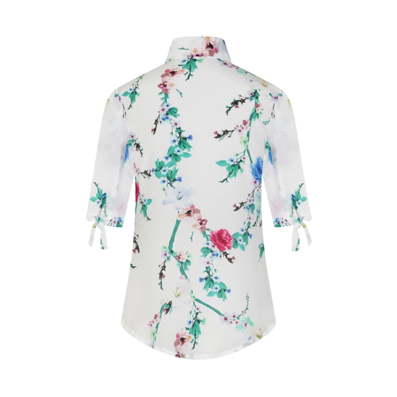 Thumbnail of White Cherry Blossom Silk Shirt image