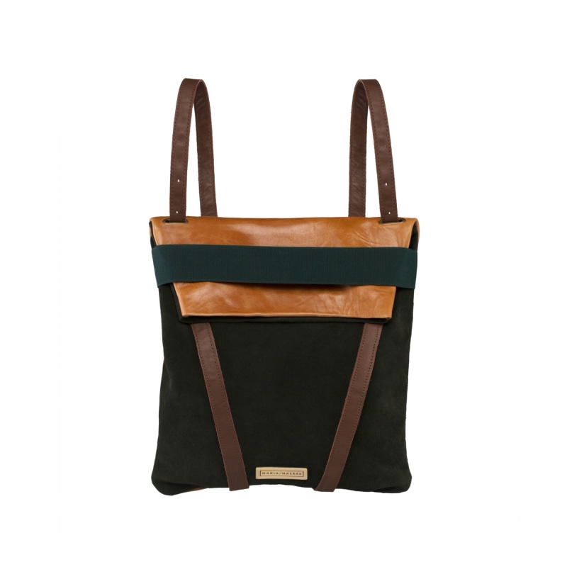 Thumbnail of Backpack Brown & Green Suede image