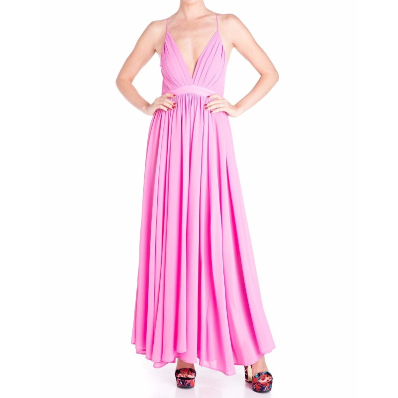 Enchanted Garden Maxi Dress Bubble Gum Pink Meghan Fabulous Wolf Badger