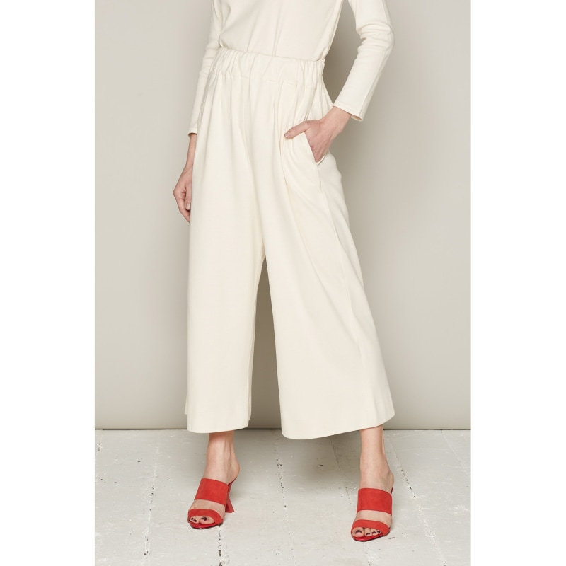 Thumbnail of Wide Leg Vallerie Trousers White In Organic Cotton image