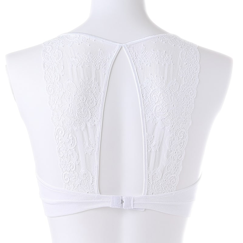 Thumbnail of Filoscozia Cotton Bralette With Leavers Lace, White image