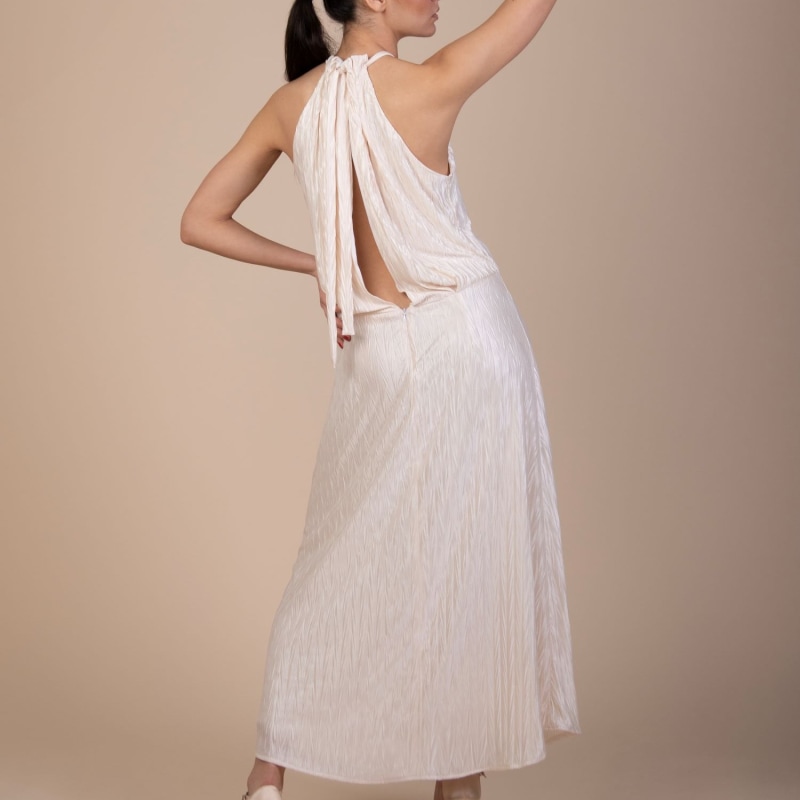 Thumbnail of Fiona Pleated Dress In Cream image
