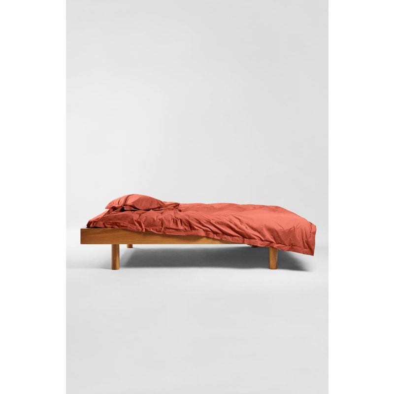 Thumbnail of Single Fitted Sheet In Ochre Red image