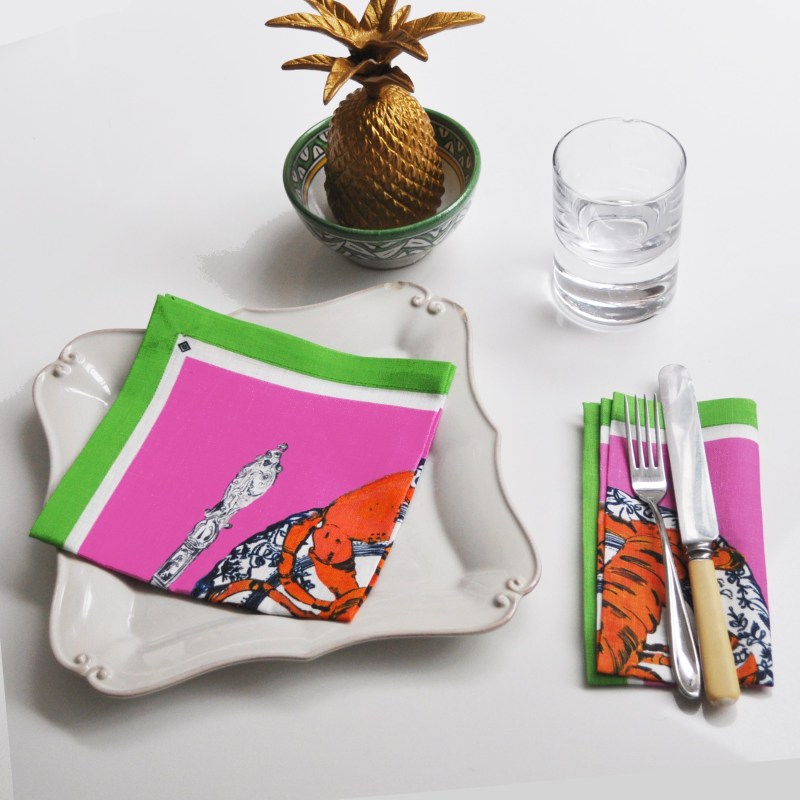 Thumbnail of Linen Table Napkin / "Lobster Plate" image