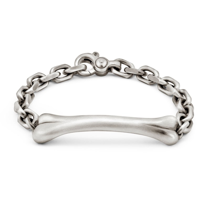 Thumbnail of Large Bone Bracelet In Sterling Silver image