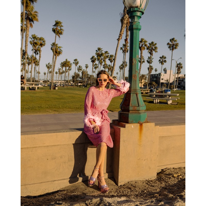 Thumbnail of Flamingo Sequin Raglan Dress image