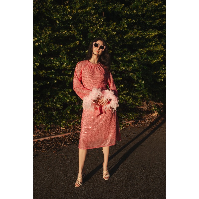 Thumbnail of Flamingo Sequin Raglan Dress image