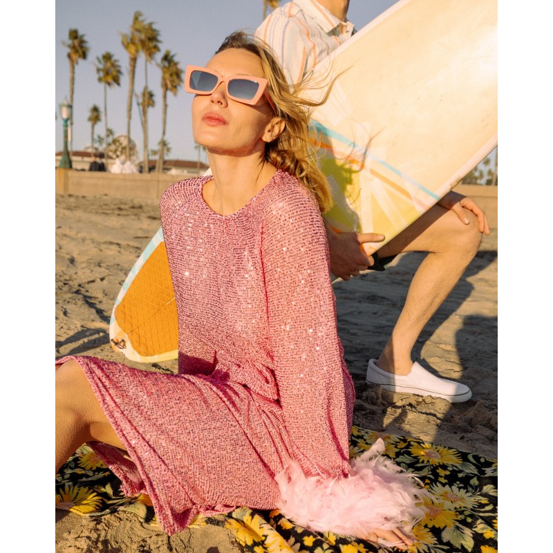 Thumbnail of Flamingo Sequin Raglan Dress image