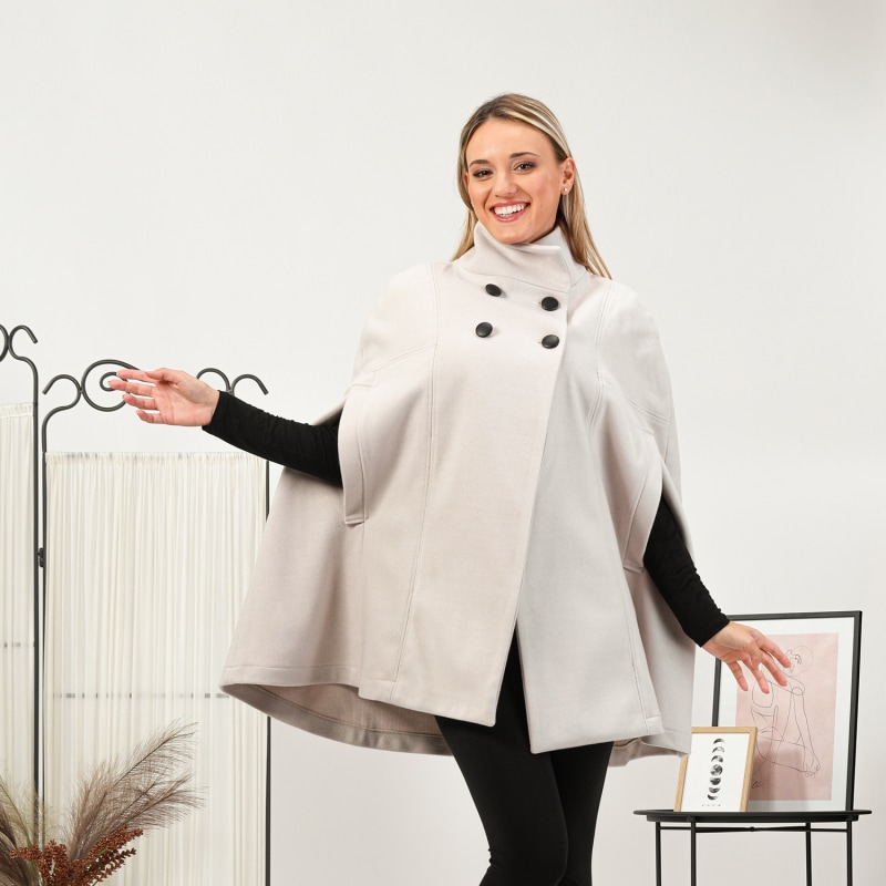 Poncho wool coat shop