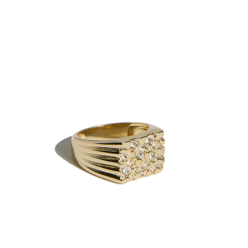 Nugget ring gold top