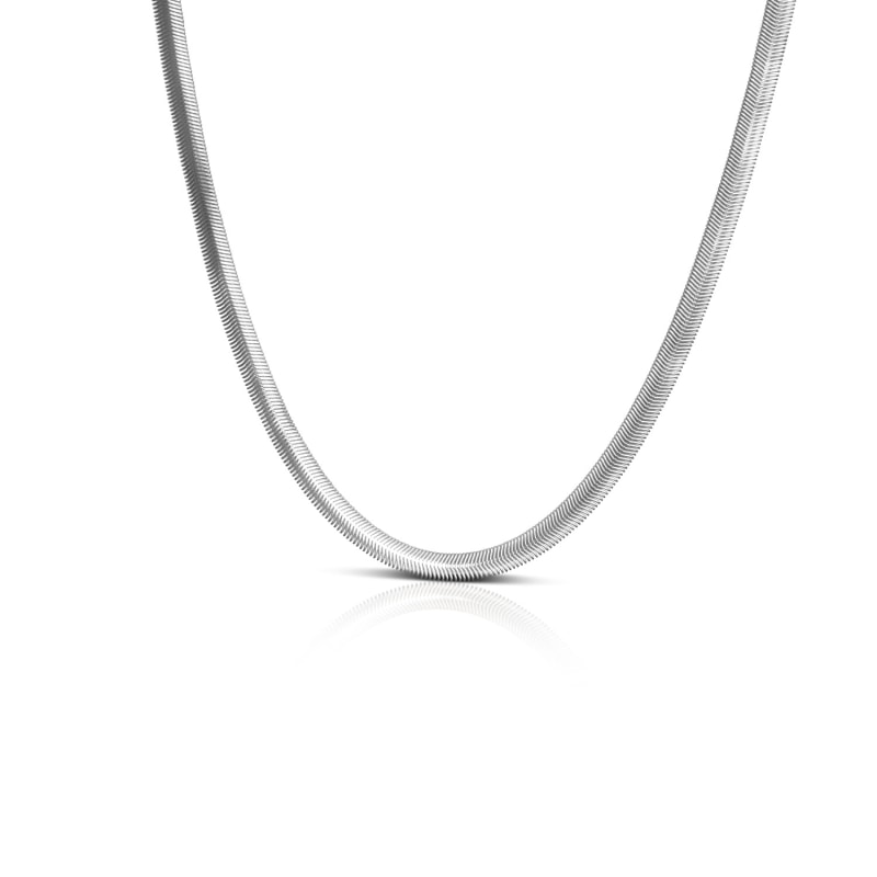 Thumbnail of Flat Snake 10mm Necklace – Silver image