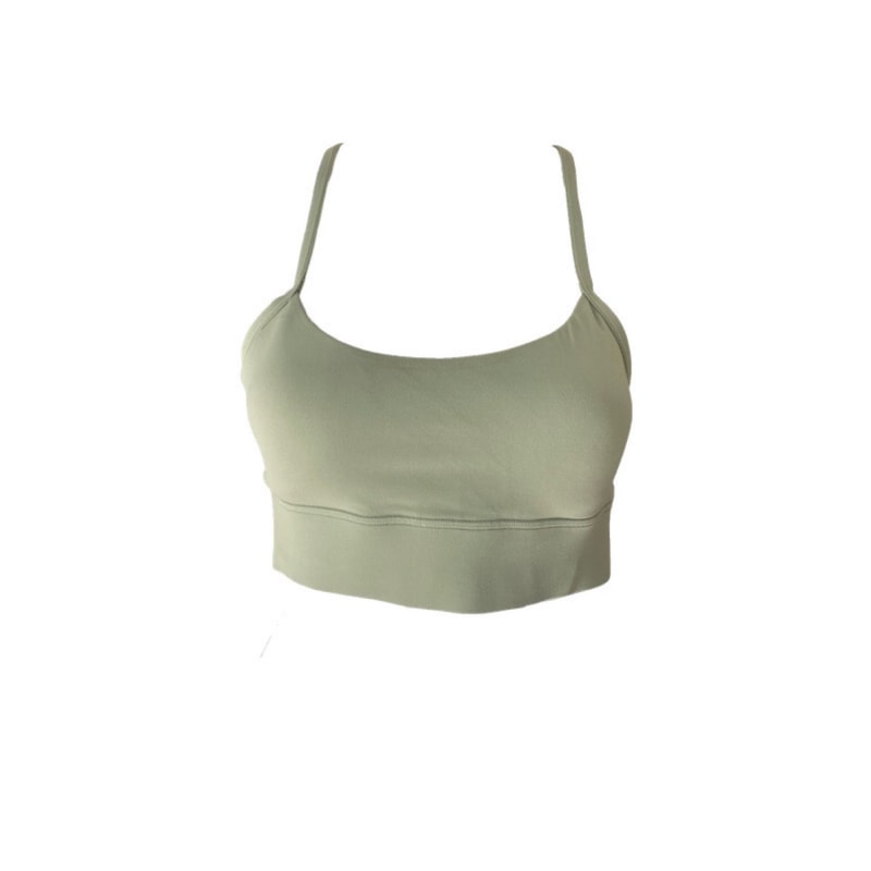 Sage Satin Sports Bra