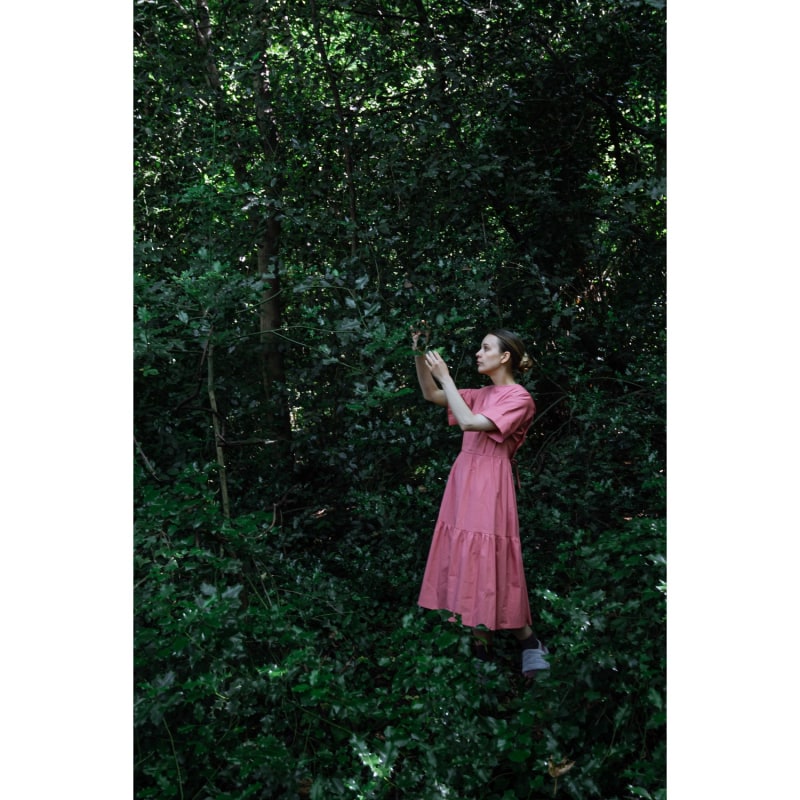 Thumbnail of Flora Coral Pink Maxi Dress image