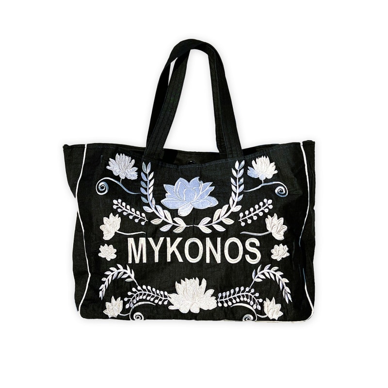 Thumbnail of Floral Jeans Tote Bag image