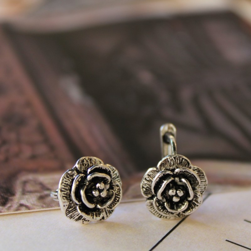 Thumbnail of Floral Silver Earrings image