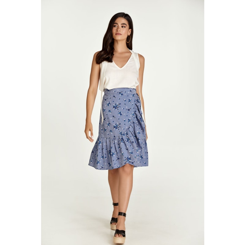 Thumbnail of Floral Wrap Ruffle Skirt image